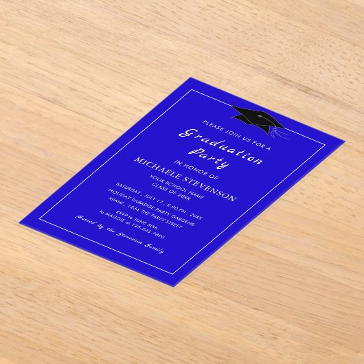 Entwerfen Sie Ihren eigenen Acryl-Abschluss. Acryleinladungen (Ablage )