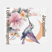 Entwerfen Sie Ihren eigenen Aquarell Hummingbird-I Fleecedecke (Vorderseite (Horizontal))