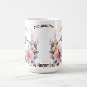 Entwerfen Sie Ihren eigenen Aquarell Hummingbird-I Kaffeetasse (Mittel)