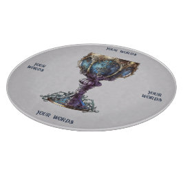 Entwerfen Sie Ihren eigenen blauen und Lila goldge Schneidebrett