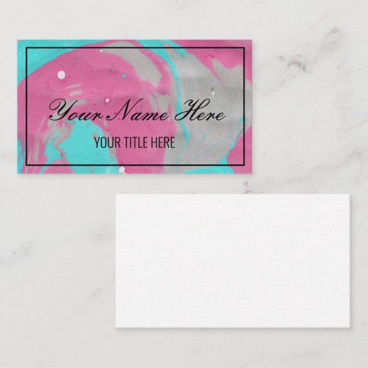 Entwerfen Sie Ihren eigenen farbenfrohen Wasserfar Visitenkarte (Vorne/Hinten)
