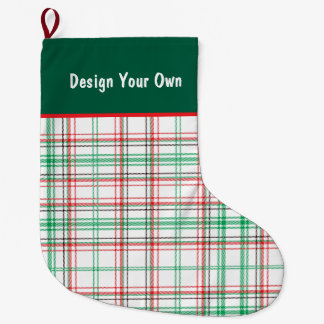 Entwerfen Sie Ihren eigenen festlichen Karo Großer Weihnachtsstrumpf