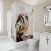 Entwerfen Sie Ihren eigenen Hochzeitsstift-Foto-In Duschvorhang (Beispiel)