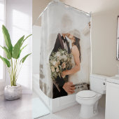 Entwerfen Sie Ihren eigenen Hochzeitsstift-Foto-In Duschvorhang