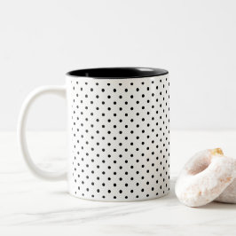 Entwerfen Sie Ihren eigenen kleinen schwarzen Polk Zweifarbige Tasse
