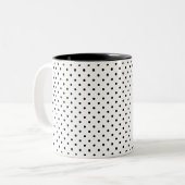 Entwerfen Sie Ihren eigenen kleinen schwarzen Polk Zweifarbige Tasse (Vorderseite Links)