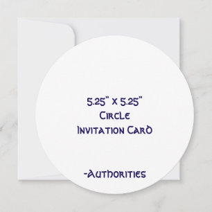 Entwerfen Sie Ihren eigenen Kreis 5,25" x 5,25" Einladung