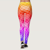 Entwerfen Sie Ihren eigenen lebendigen Regenbogen Leggings (Rückseite)