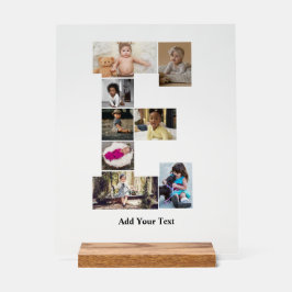 Entwerfen Sie Ihren eigenen Letter E FotoCollage Acrylschild