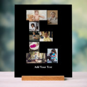 Entwerfen Sie Ihren eigenen Letter E FotoCollage Acrylschild (Neutral)