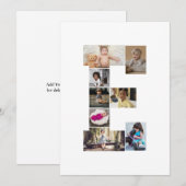 Entwerfen Sie Ihren eigenen Letter E FotoCollage Dankeskarte (Vorne/Hinten)