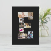 Entwerfen Sie Ihren eigenen Letter E FotoCollage Dankeskarte (Stehend Vorderseite)