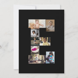 Entwerfen Sie Ihren eigenen Letter E FotoCollage Feiertagskarte