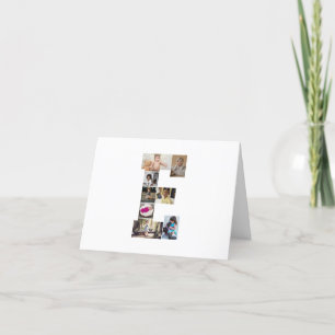 Entwerfen Sie Ihren eigenen Letter E FotoCollage Feiertagskarte