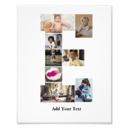 Entwerfen Sie Ihren eigenen Letter E FotoCollage Fotodruck