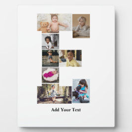 Entwerfen Sie Ihren eigenen Letter E FotoCollage Fotoplatte