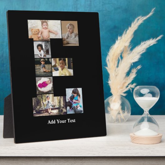 Entwerfen Sie Ihren eigenen Letter E FotoCollage Fotoplatte (Seite)