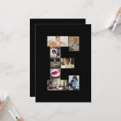 Entwerfen Sie Ihren eigenen Letter E FotoCollage Karte (Vorderseite/Rückseite Beispiel)