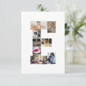 Entwerfen Sie Ihren eigenen Letter E FotoCollage Karte (Stehend Vorderseite)
