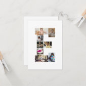 Entwerfen Sie Ihren eigenen Letter E FotoCollage Karte (Vorderseite/Rückseite Beispiel)