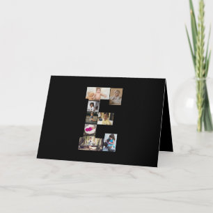 Entwerfen Sie Ihren eigenen Letter E FotoCollage Karte