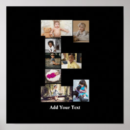 Entwerfen Sie Ihren eigenen Letter E FotoCollage Poster