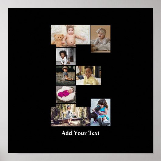 Entwerfen Sie Ihren eigenen Letter E FotoCollage Poster (Vorne)
