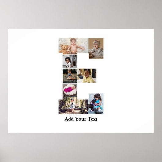 Entwerfen Sie Ihren eigenen Letter E FotoCollage Poster (Vorne)