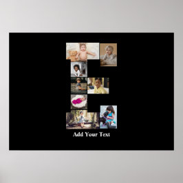 Entwerfen Sie Ihren eigenen Letter E FotoCollage Poster