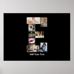 Entwerfen Sie Ihren eigenen Letter E FotoCollage Poster