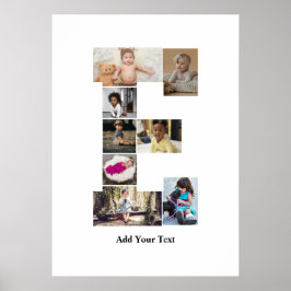 Entwerfen Sie Ihren eigenen Letter E FotoCollage Poster