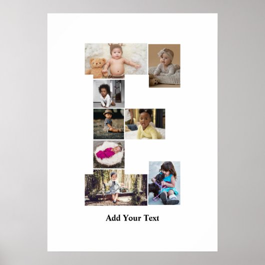 Entwerfen Sie Ihren eigenen Letter E FotoCollage Poster (Vorne)