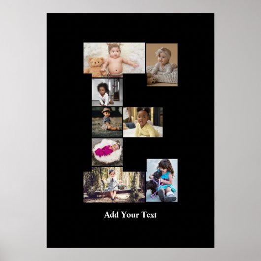 Entwerfen Sie Ihren eigenen Letter E FotoCollage Poster (Vorne)