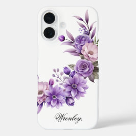 Entwerfen Sie Ihren eigenen Namen auf diesem flora iPhone 16 Hülle