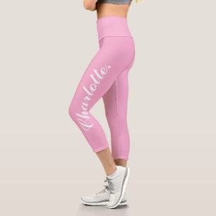 Entwerfen Sie Ihren eigenen Namen auf stilvollem H Capri Leggings