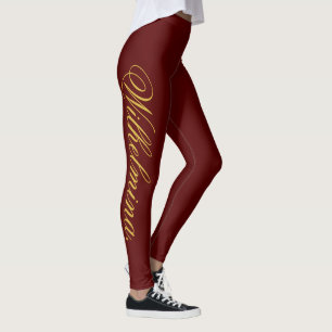 Entwerfen Sie Ihren eigenen Namen auf stilvollem M Leggings
