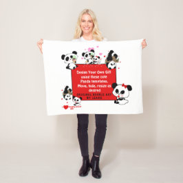 Entwerfen Sie Ihren eigenen PANDA BABY Comforter B Fleecedecke