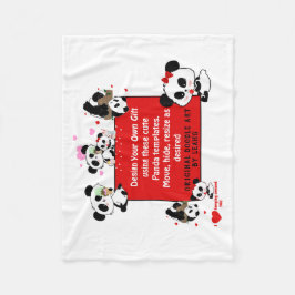 Entwerfen Sie Ihren eigenen PANDA BABY Comforter B Fleecedecke