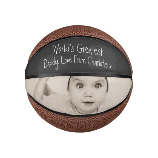 Entwerfen Sie Ihren eigenen Personalisierten Vater Mini Basketball (Vorderseite)