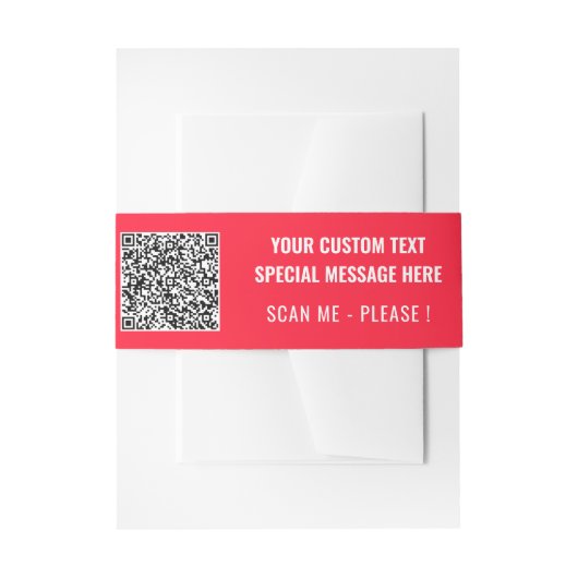 Entwerfen Sie Ihren eigenen QR Code Bundband benut Einladungsbanderole (Vorderseite Beispiel)