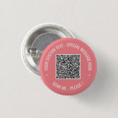 Entwerfen Sie Ihren eigenen QR-Code-Button-Geschen Button (Vorne & Hinten)