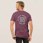 Entwerfen Sie Ihren eigenen QR-Code Personalisiert Tri-Blend Shirt (Rückseite voll)