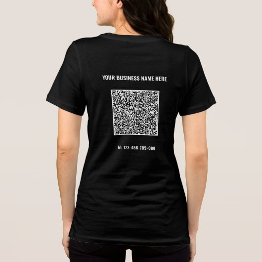 Entwerfen Sie Ihren eigenen QR-Code und Ihr benutz Tri-Blend Shirt (Rückseite)