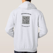 Entwerfen Sie Ihren eigenen QR-Code und Ihren Text Hoodie (Rückseite)