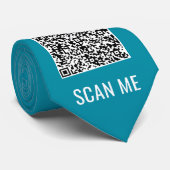 Entwerfen Sie Ihren eigenen QR-Code und Text-Halsb Krawatte (Gerollt)