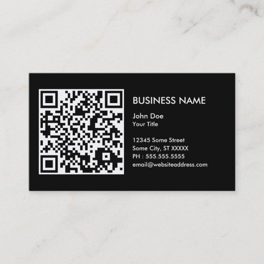 entwerfen Sie Ihren eigenen QR Code Visitenkarte (Vorderseite)