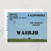 Entwerfen Sie Ihren eigenen QSL HAM Radio Operator Postkarte (Vorne/Hinten)