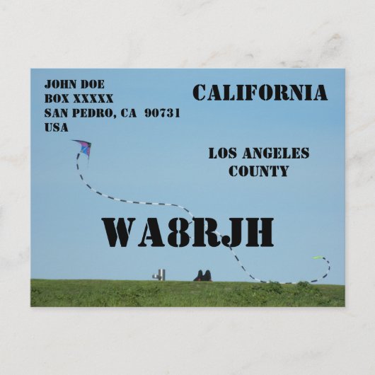 Entwerfen Sie Ihren eigenen QSL HAM Radio Operator Postkarte (Vorderseite)