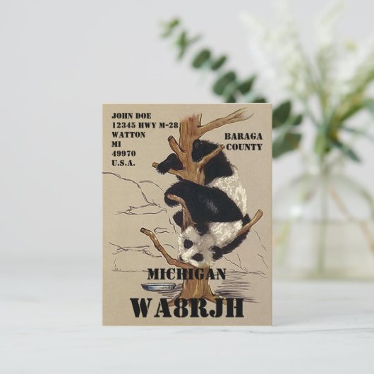 Entwerfen Sie Ihren eigenen QSL HAM Radio Operator Postkarte (Stehend Vorderseite)