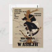 Entwerfen Sie Ihren eigenen QSL HAM Radio Operator Postkarte (Vorne/Hinten)